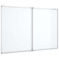 vidaXL Magnetická biela tabuľa skladacia 120x80x1,7 cm hliník