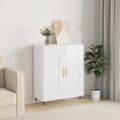 vidaXL Komoda lesklá biela 69,5x34x90 cm spracované drevo