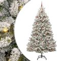 vidaXL Umelý Sklápací Vianočný Stromček 300 LED Zelená a biela 240 cm