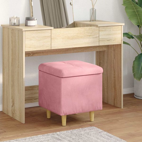 vidaXL Ottoman s Úložným Priestorom 40 x 40 x 45 cm Zamat