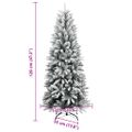 vidaXL Umelý vianočný stromček 150 LED a vločky snehu 120 cm
