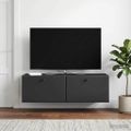 vidaXL Nástenná TV skrinka 98 x 31 x 30 cm Čierna Kompozitné drevo
