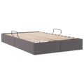 vidaXL Otomanový posteľný rám Biely 120 x 200 cm Umelá koža