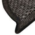 vidaXL Samolepiace nášľapy vzhľad sisalu 15 ks 56x17x3 cm antracitové