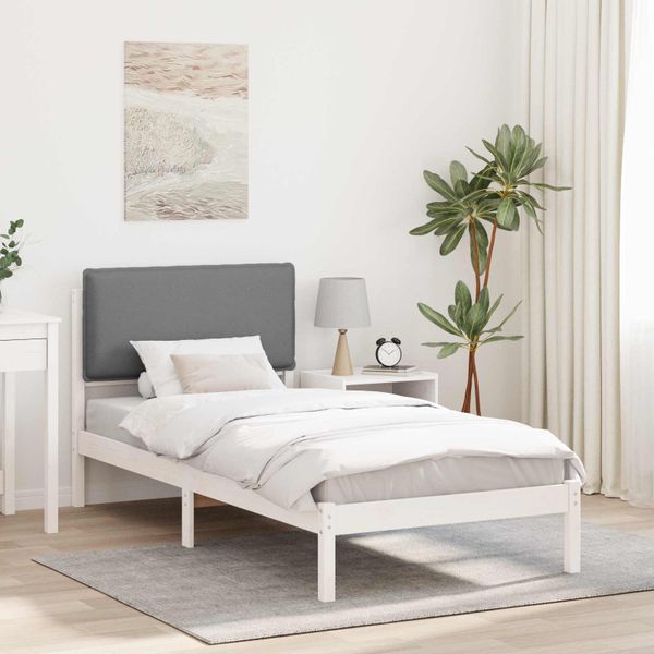 vidaXL Rám postele s čalúneným čelom Svetlosivá 80 x 200 cm