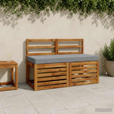 vidaXL Vankúš na lavičku SOEST 100% polyester Sivá 110 x 50 x 8 cm