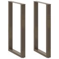 vidaXL Nohy barového stola v tvare U, 2 ks, prírodná oceľ, 60 x (100-101) cm, oceľ