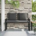 vidaXL Vonkajšia lavička 2 -Seater 116 x 55 x 82 cm Oceľ a poly ratan