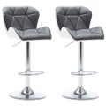 vidaXL Barová stolička 2 pcs Sivá 44 x 48 x 105,5 cm Umelá koža