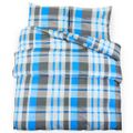 vidaXL Súprava obliečok na paplón modrá a sivá 240x220 cm bavlna