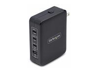 Sieťový adaptér - technológia GaN - 140 Watt - 5 A - napájanie Power Delivery 3.1 - 4 výstupné konektory (USB, 3 x USB-C) - čierna