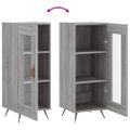 vidaXL Komoda sivý dub sonoma 34,5x34x90 cm spracované drevo