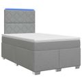 vidaXL Posteľ boxspring s matracom Svetlosivá 120 x 190 cm Látka