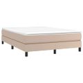 vidaXL Boxspring posteľ s matracom kapučínová 140x190 cm umelá koža