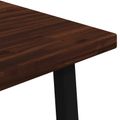 vidaXL 70 x 70 x 75 cm Pevné akáciové drevo Tmavohnedá a čierna