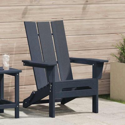 vidaXL Skladacia Adirondack kreslo Námornícka modrá