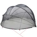 vidaXL Bazénový kopulovitý stan 500 x 500 x 236 cm Čierna