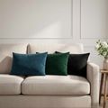 vidaXL Poťah na podložku 2 pcs HEERLEN Čierna 30 x 50 cm Zamat
