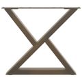 vidaXL Nohy konferenčného stolíka 2 ks, prírodná oceľ, 60 x (42-43,3) cm, oceľ