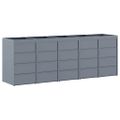 vidaXL Úložisko na 5 košov Wheelie Svetlosivá 340 x 77,5 x 121,5 cm