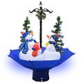 vidaXL Snežiaci vianočný stromček s dáždnikovým podstavcom modrý 75 cm PVC