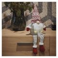 LED vianočný škriatok sediaci, 27 cm, 3x AA, vnútorný, teplá biela