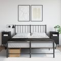 vidaXL Nočné stolíky 2 ks čierne 36x39x68 cm oceľ