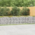 vidaXL Zaoblený gabiónový záhon 800x50x100 cm, pozinkované železo