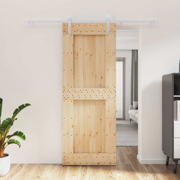 vidaXL Posuvné dvere Prírodná a biela 80 x 210 cm