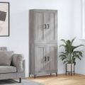 vidaXL Vysoká skrinka sivý dub sonoma 69,5x34x180 cm spracované drevo