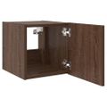 vidaXL TV nástenné skrinky s LED svetlami 2 ks hnedý dub 30,5x35x30 cm