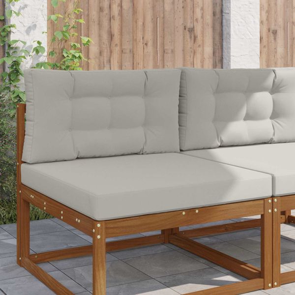 vidaXL Vankúš na vonkajšiu pohovku 2 pcs Biely Polyester