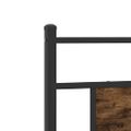 vidaXL Posteľný rám bez matraca dymový dub 75x190 cm kompozitné drevo