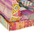 vidaXL Podložka na paletovú sedačku, farebná, látka, patchwork
