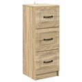 vidaXL Zásuvkový kabinet Dub sonoma 33 x 34,5 x 87 cm Kompozitné drevo