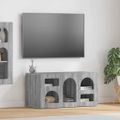 vidaXL TV skrinka ELST 80 x 35 x 40 cm Sivý Sonoma Kompozitné drevo