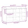 vidaXL Lavička na topánky Artisan Dub 82x32x50 cm Engineered Wood