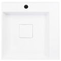 vidaXL Umývadlo z minerálneho/mramoroveho odliatku 50x50x12,3 cm biele