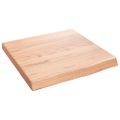 vidaXL Nástenná polica bledohnedá 40x40x(2-4) cm ošetrený masívny dub