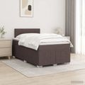 vidaXL Posteľ boxspring s matracom Tmavohnedá 120 x 200 cm Látka