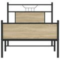 vidaXL Posteľný rám bez matraca dub sonoma 80x200 cm kompozitné drevo