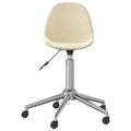 3086054 vidaXL Swivel Dining Chairs 4 pcs Cream Fabric (2x333467)