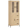 vidaXL Vysoká skrinka dub sonoma 69,5x34x180 cm spracované drevo