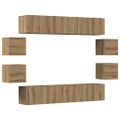 VidaXL 8 dielna súprava nástennej TV skrinky Artisan Oak