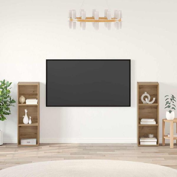 vidaXL Zostava TV skriniek 2 pcs Remeselný dub 107 x 35 x 37 cm