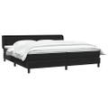 vidaXL Posteľný rám boxsping s matracmi čierna 200x220 cm zamat