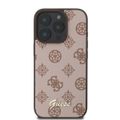 Guess case for iPhone 16 Pro 6,3" GUHMP16LPGPYSW brown hardcase Peony Script MagSafe