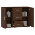 vidaXL Komoda hnedý dub 91x29,5x65 cm spracované drevo