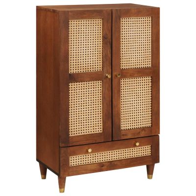 vidaXL Vysoký stolík Hnedá 60 x 33,5 x 100 cm Masívne mango drevo
