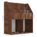 vidaXL Detský stojan na časopisy hnedý dub 71x30x78,5cm spracov. drevo